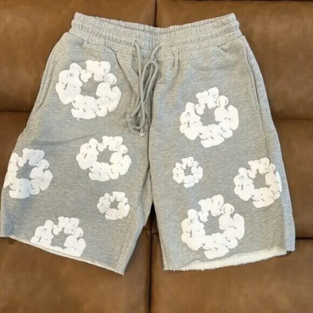 Denim Tears Grey Shorts The Cotton Wreath Flared Mens Size Large